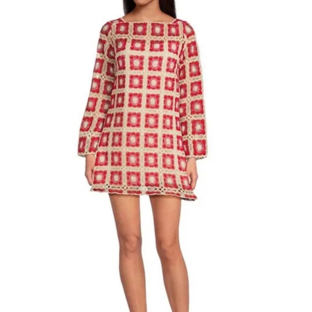 Twiggy Long Sleeve Mini Dress/coverup